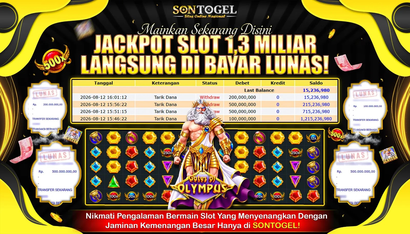 Bukti Jackpot